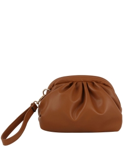 Small Frame Pouch Clutch Bag DX-0186 BROWN